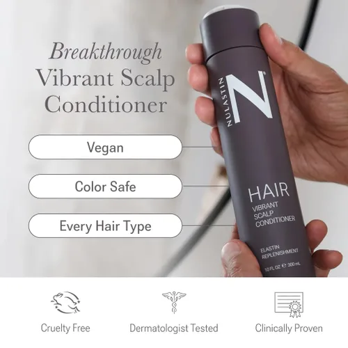 Vista 2 de NULASTIN Acondicionador vibrante para el cabello para el cuero cabelludo, acondicionador voluminizador para cabello fino, apoya la apariencia