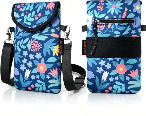 Vista 33 de Funda de neopreno para teléfono con correa cruzada y correa elástica Bear Woodland