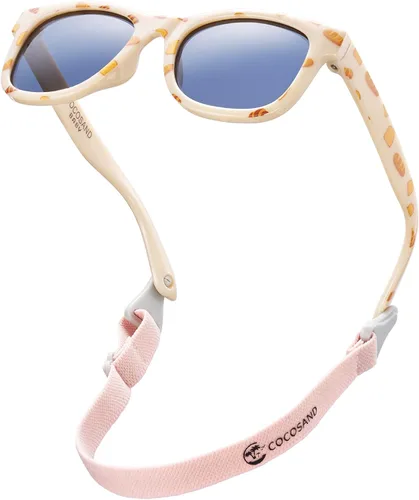 Vista 29 de COCOSAND Flexible Polarized Baby Sunglasses with Strap Beige