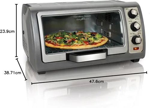 Vista 9 de Hamilton Beach Easy Reach 31126 horno de convección, plateado