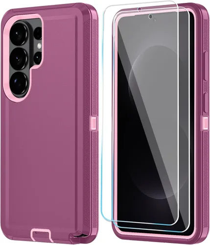Vista 36 de ONOLA Funda compatible con Samsung Galaxy S24 Ultra con protector de pantalla HD, resistente a los golpes y a las caídas, funda de 3 capas