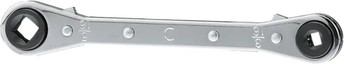 Vista 3 de Klein Tools 68310 Llave de refrigeración de trinquete, fabricada en Estados Unidos, llave reversible con tamaños cuadrados de 3/16 y 5/16 pulgadas