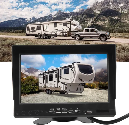 Vista 9 de Monitor de cámara de respaldo, 7 pulgadas digital TFT LCD color del coche pantalla de visión trasera DC 9V a 35v pantalla de cámara