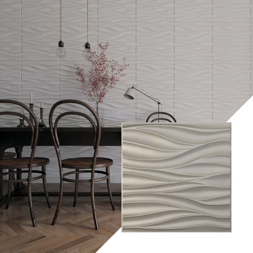 Vista 31 de Ekena Millwork 19 5/8 pulgadas de ancho x 19 5/8 pulgadas de alto, ondulado EnduraWall decorativo 3D, cobre envejecido (cubre 2.67 pies cuadrados).