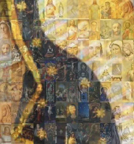 Vista 3 de Virgen de Guadalupe" GRAN foto mosaico collage Jesús By Michael Verlangieri