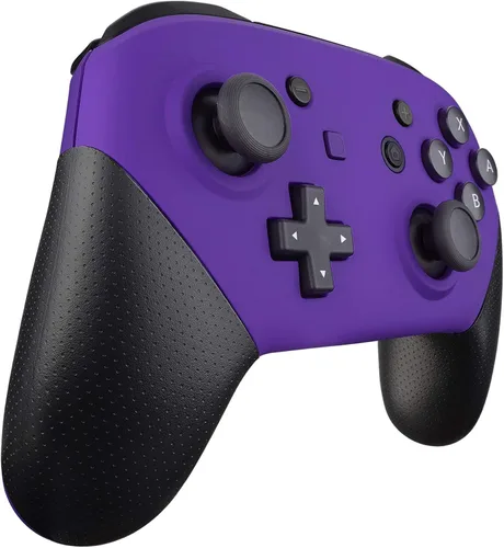 Vista 8 de eXtremeRate Purple Faceplate and Backplate for Nintendo Switch Pro Controller, Soft Touch DIY Replacement Shell Housing Case for Nintendo Switch Pro