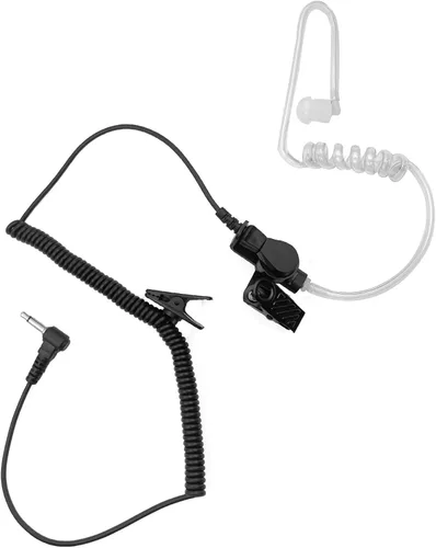 Vista 2 de HWAYO 0.138 in 1 pin escucha solo vigilancia acústico encubierto tubo de aire auricular de radio policía auriculares + auriculares de repuesto