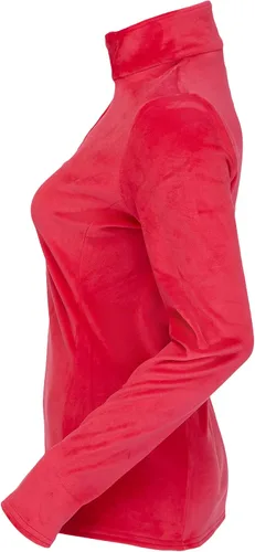 Vista 4 de Spyder Top de forro polar de manga larga brillante con media cremallera para mujer
