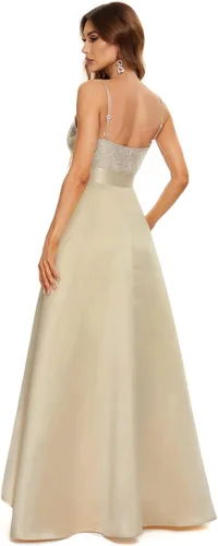 Vista 2 de Ever-Pretty Vestido de fiesta largo con cuello en V para mujer 0667