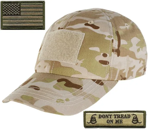Vista 4 de MULTICAM-Arid - Paquete de parche táctico y sombrero (2 parches + sombrero)