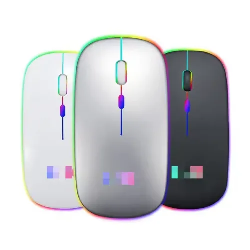 Vista 4 de Mouse Recargable Inalámbrico Y Bluetooth