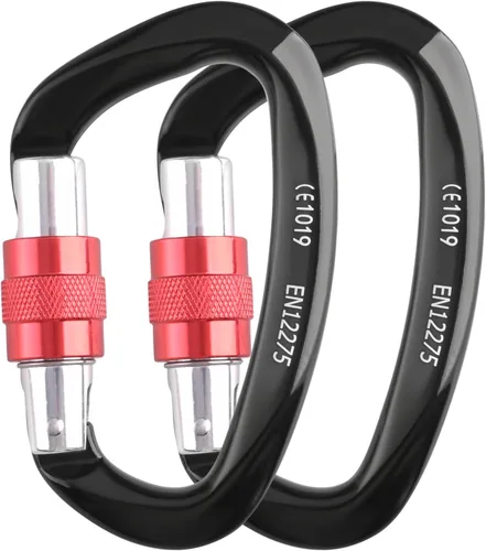 Vista 16 de TRIWONDER Mosquetones de alta resistencia 12kN 25kN Mosquetones pequeños para llaves de hamaca arnés de correa de perro camping senderismo