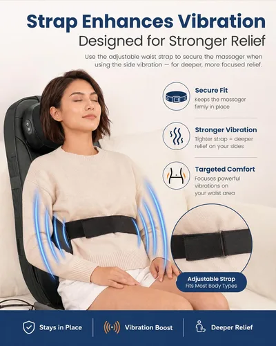 Vista 11 de Shiatsu Masajeador de cuello y espalda con calor de grafeno, almohadilla