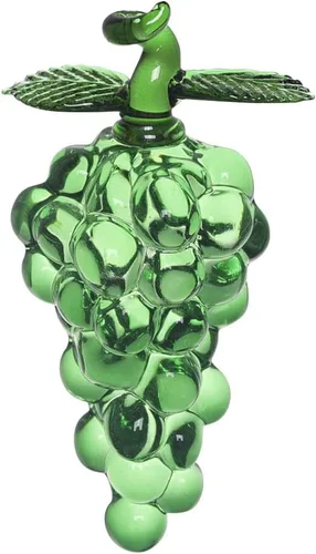 Vista 11 de JOONOR Adorno decorativo de estatua de uva de cristal morado, figura de cristal de fruta artificial, pisapapeles de mesa, adorno de cristal