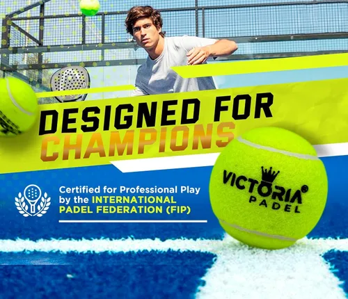 Vista 5 de Pelota – Pelotas de pádel profesionales certificadas por FIP – Pelotas de pádel duraderas con rebote constante – Fieltro de alta calidad para alto