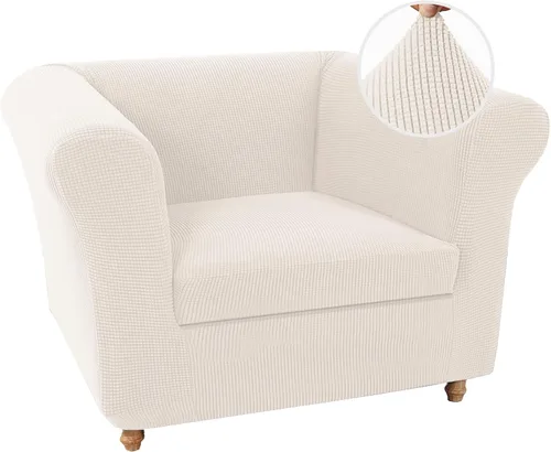 Vista 44 de UNBBRRL Funda de sofá Chesterfield de jacquard elástico, fundas de cojín gruesas para sofá, protector de muebles para sala de estar