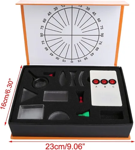 Vista 6 de Physics Optical Experiment Set Multifunction Reflector Refraction Triangular Prism Convex Lens Optical Concave Convex Lens Prism Set Physical