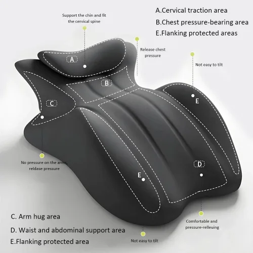 Vista 5 de Almohada Vireon Sweet Spot, almohada de ángulo de 27° para posición perfecta en pareja, cojín de espuma viscoelástica en forma de cuña
