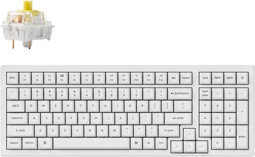 Vista 10 de Keychron Teclado mecánico personalizado K4 Pro con interruptor marrón K Pro intercambiable en caliente, QMK/VIA Macro programable Bluetooth