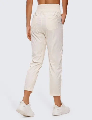 Vista 2 de CRZ YOGA Pantalones casuales 78 para mujer, de 25 pulgadas, ligeros, para entrenamiento, al aire libre, atletismo, pista, viajes, descanso