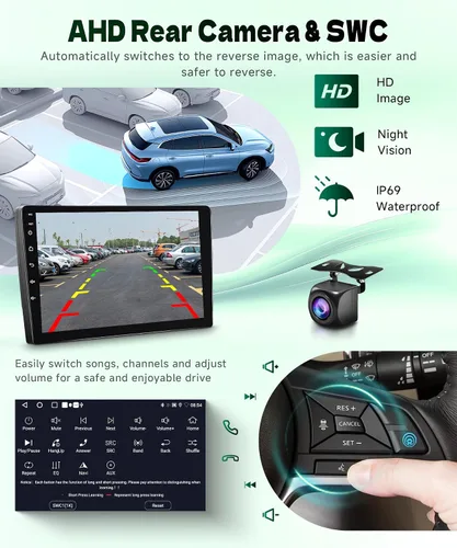 Vista 5 de para Honda Civic 2006-2011 Estéreo de coche Android Carplay inalámbrico Soporte para Android Auto inalámbrico con WiFi Navegación GPS Cámara