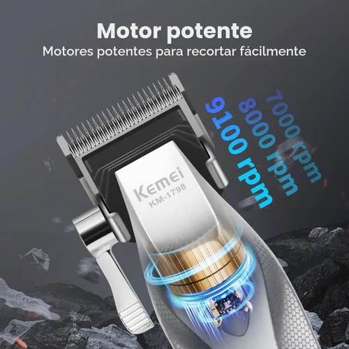 Vista 3 de Cortadora de pelo KEMEI para hombre