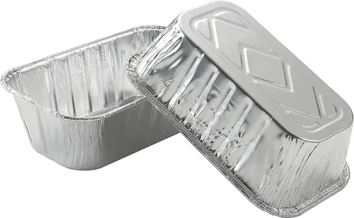 Vista 3 de Waytiffer (Paquete de 50) Mini Moldes para Pan de 1 Libra de Servicio Pesado Desechables de Papel de Aluminio Moldes para Pan Tamaño Estándar 6" X