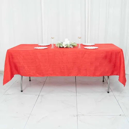 Vista 62 de Tableclothsfactory Mantel rectangular de tafetán arrugado de acordeón azul polvoriento, de 60 x 102 pulgadas, perfecto para ceremonias de boda