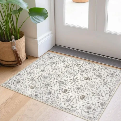 Vista 78 de KILOCOCO Alfombra marroquí pequeña, de 2 x 3 pies, color negro/dorado, súper suave, lavable, para interiores, vintage, lavable, antideslizante