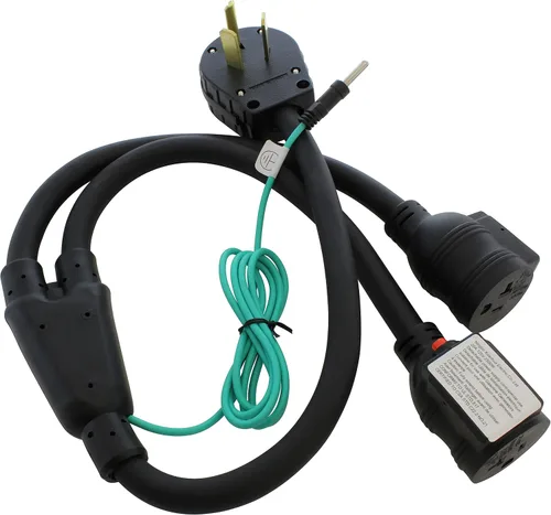 Vista 8 de AC WORKS Adaptador de salida de pared para secadora de 30 amperios y 3 clavijas (para 2) 15/20 hogares)