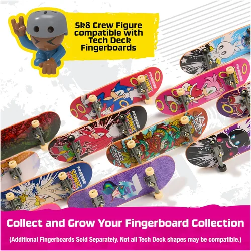 Vista 15 de TECH DECK Sk8 Crew 2-en-1 Autobús Ultra Sk8 Transformable & Almacenamiento con Diapasón y Figura, Minipatinetas Coleccionables, Juguetes para Niños