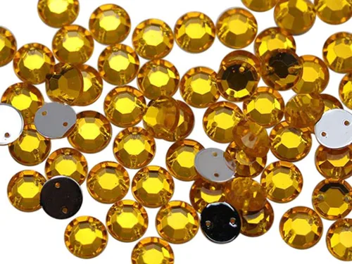 Vista 7 de Allstarco Cuentas de diamantes de imitación para coser con parte trasera plana de 0.472 in para manualidades, gemas redondas de plástico acrílico