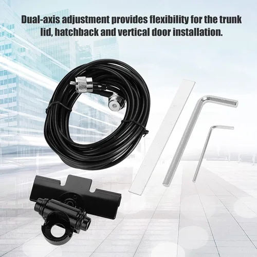 Vista 7 de Soporte de montaje de antena de jamón de coche para radio móvil, soporte de maletero para tapa de tronco/Hatchback/Montaje de puerta para FT-1802M