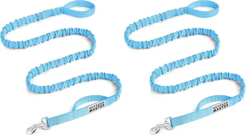 Vista 27 de Correa de perro elástica OutdoorMaster, correa de perro resistente con absorción de impactos, 2 asas acolchadas, correa de entrenamiento, mayor
