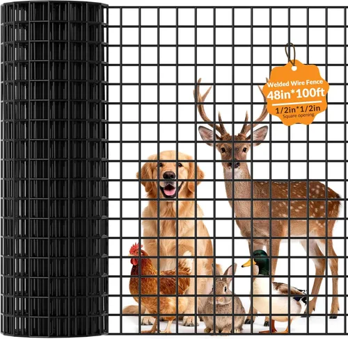Vista 13 de Paño de hardware de 4 '' x 20 ', calibre 23 de 1/4 de pulgada, galvanizado en caliente después de soldar con autógena rollo de malla de alambre