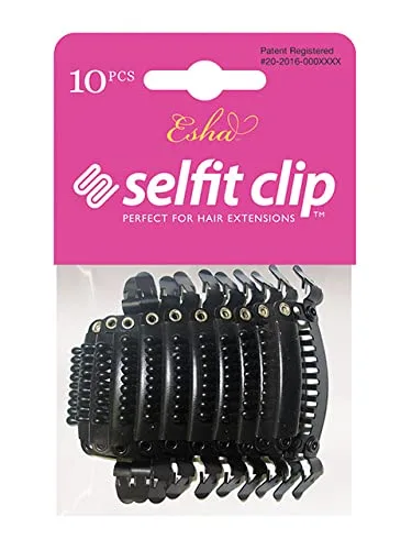 Esha Selfit Clip 10pcs Para Extensiones - Negro Natural de Generic