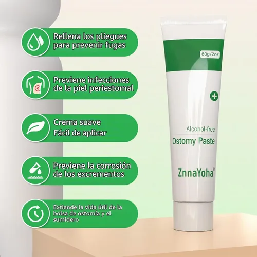 Vista 2 de Stoma Skin Barrer Paste, pasta de ostomía tubo de 2 onzas