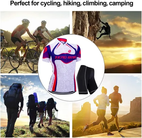 Vista 73 de Jersey de ciclismo para mujer, de manga corta, secado rápido, transpirable, para montaña.