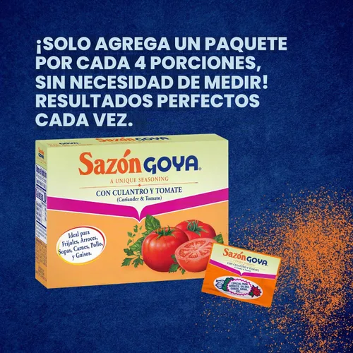Vista 5 de Goya Foods Sazón condimento con cilantro y tomate, 1.41 onzas (paquete de 36)