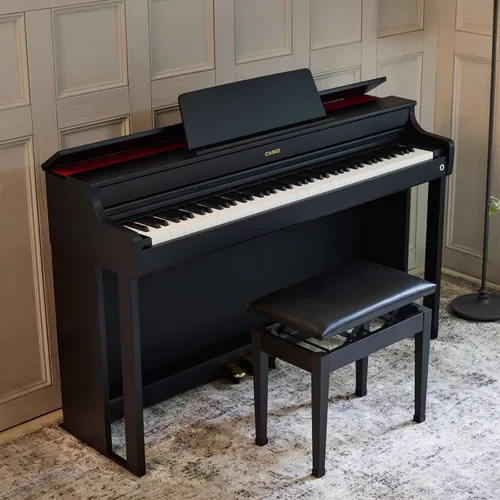 Vista 3 de Casio AP-300 CELVIANO - Piano digital de 88 teclas, paquete negro con banco de muebles, auriculares, libro de instrucciones, DVD instructivo