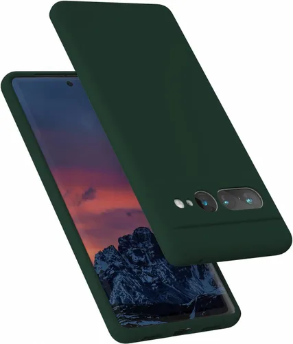 Vista 8 de Diseñada para Pixel 7 Pro, funda de goma de gel de silicona líquida a prueba de golpes, cojín de forro de tela de microfibra suave compatible