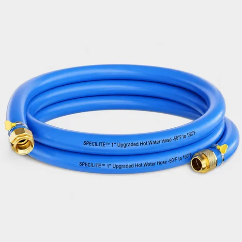 Vista 9 de SPECILITE Manguera de agua de jardín caliente/fría de 5 pies x 1 pulgada, -50 ℉ a 190 ℉, resistente, flexible, explosión de 605 psi, ligera, tubo