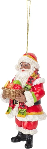 Vista 5 de Adorno de Papá Noel Kwanzaa afroamericano