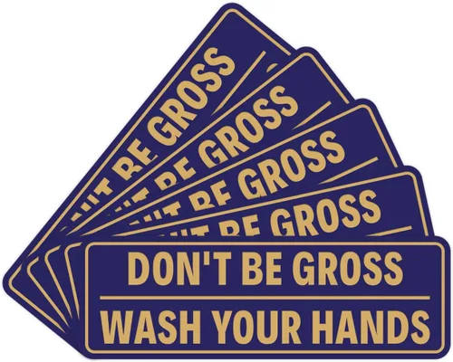 Vista 37 de Letrero de puerta o pared con texto en inglés "Don't Be Gross ("No seas gros") con texto en inglés "Don't Be G