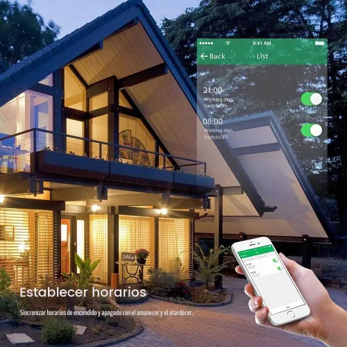 Vista 3 de Interruptor de Luz Táctil Inteligente WiFi de Pared con Panel de Vidrio, Control Remoto Inalámbrico por Aplicación Móvil desde Cualquier Lugar