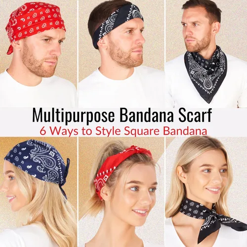 Vista 2 de LOVARZI Bandana versátil bufanda para hombres y mujeres Cuello para la cabeza para verano, invierno o deportes Ciclismo, Senderismo, Caminar Correr