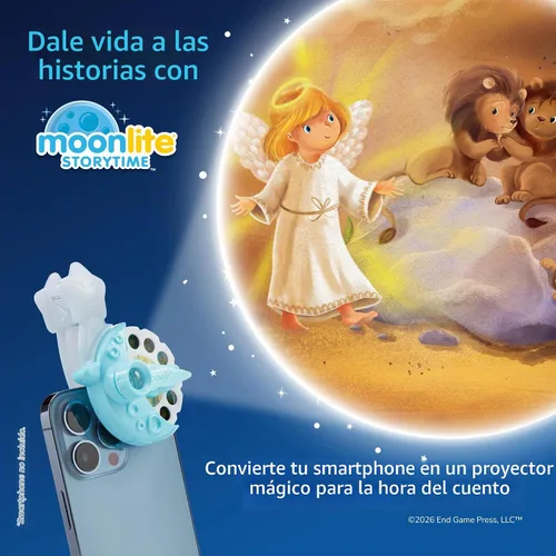 Vista 3 de Moonlite Juego de iniciación Storytime: proyector y 4 historias bíblicas Learning Gift for Children Ages 1 Year and Up, Ideal for Bedtime