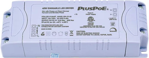 Vista 9 de Transformador regulable de 20 W, fuente de alimentación LED magnética PLUSPOE de 12 V para iluminación LED constante de 12 V