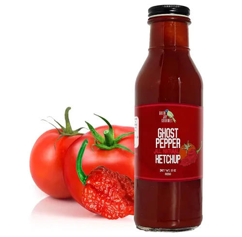 Vista 6 de Green Jay Gourmet Ketchup de tocino - Ketchup de tomate totalmente natural con pasta de tomate, tocino real y especias gourmet, no contiene