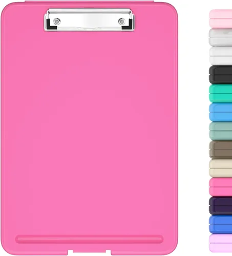 Vista 8 de Hongri Portapapeles con almacenamiento, 8.5 x 11 pulgadas, clip de enfermería, plegable para enfermeras, abogados, estudiantes, aula, oficina
